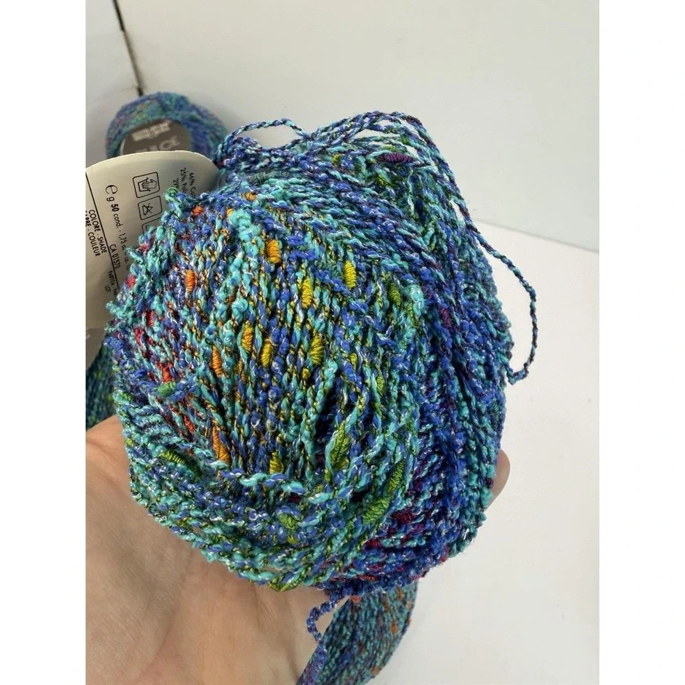 Filatura Di Crosa Yarn Pulce Cotton Nylon Acrylic Lot Of 7 Blues #2